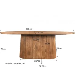 Stół SELVETOR 200 cm drewno mango