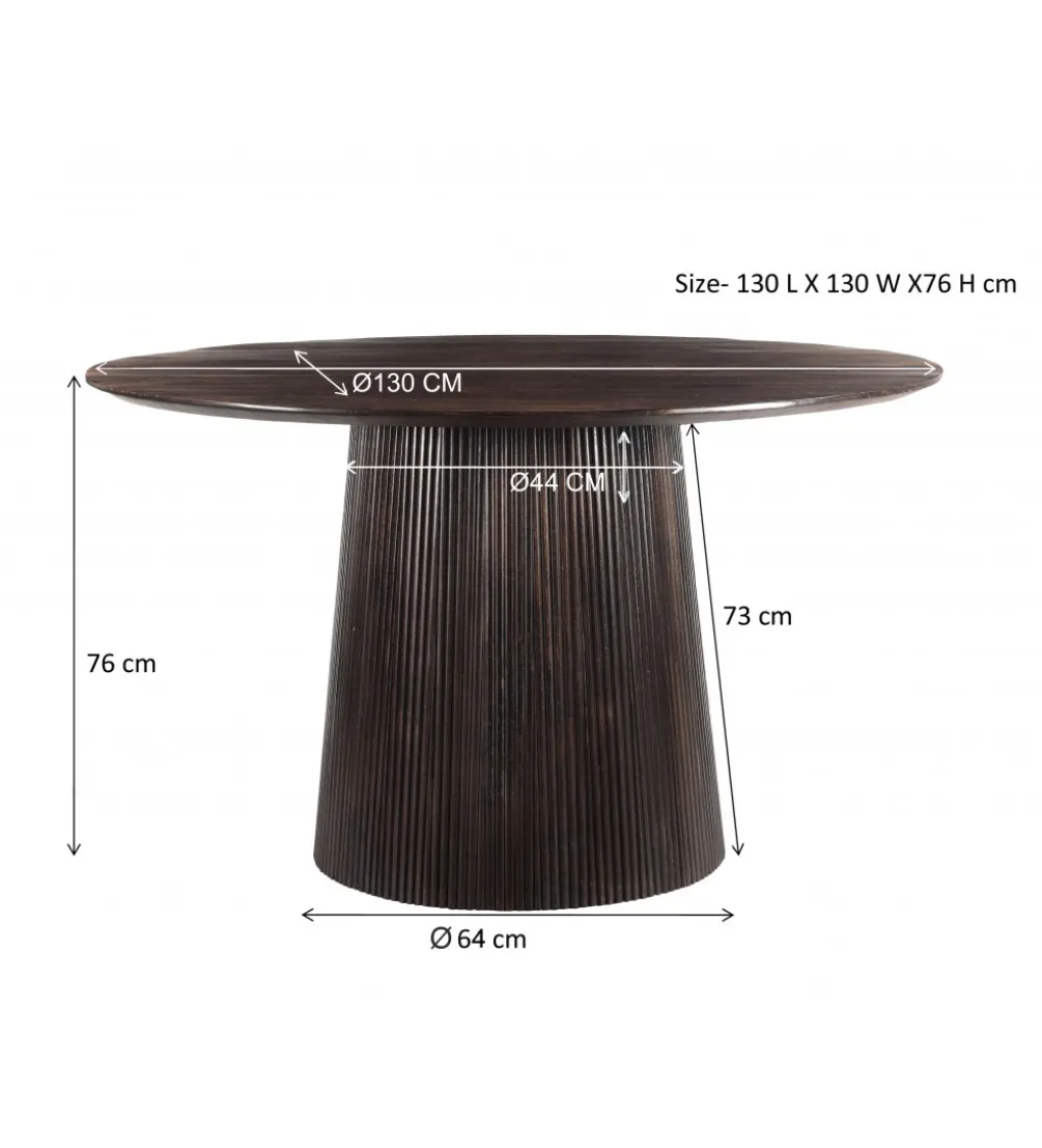 Stół SELVETOR 130 cm w kolorze orzecha