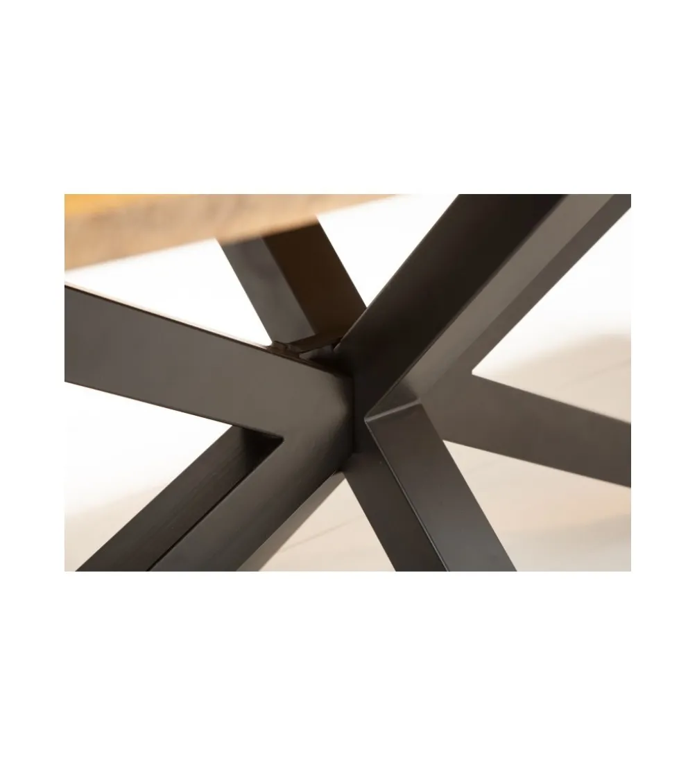 Stół SPIDER Galaxy 200 cm craft drewno mango na nogach pająk krzyżak