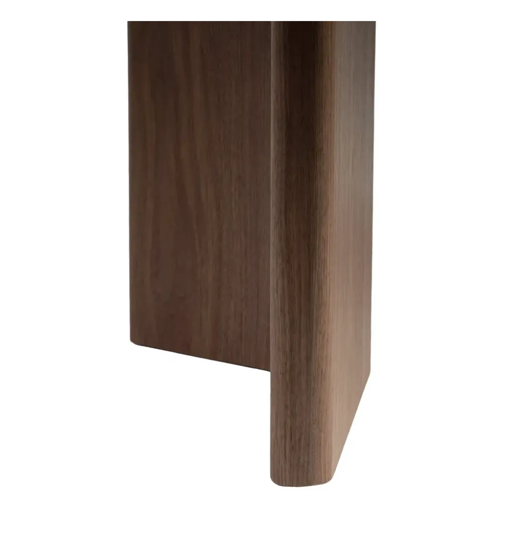 Stół TRANKY 180 x 90 cm ciemno brązowy blat ceramika