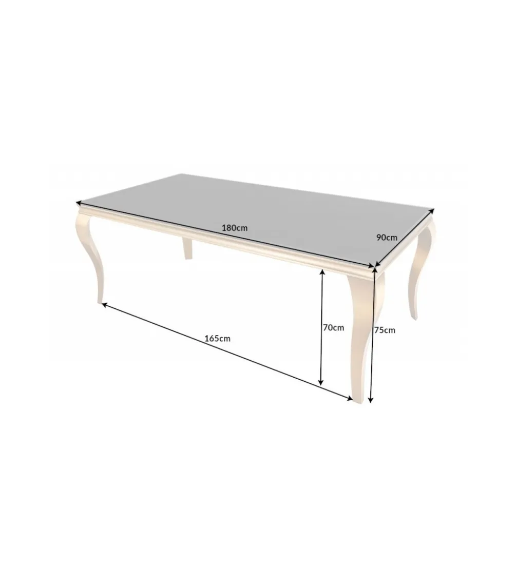 Stół TRENTINO Modern Barock 200 cm czarny