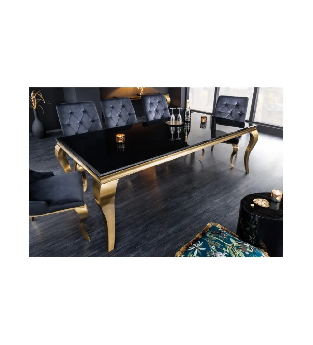 Stół TRENTINO Modern Barock 200 cm czarny