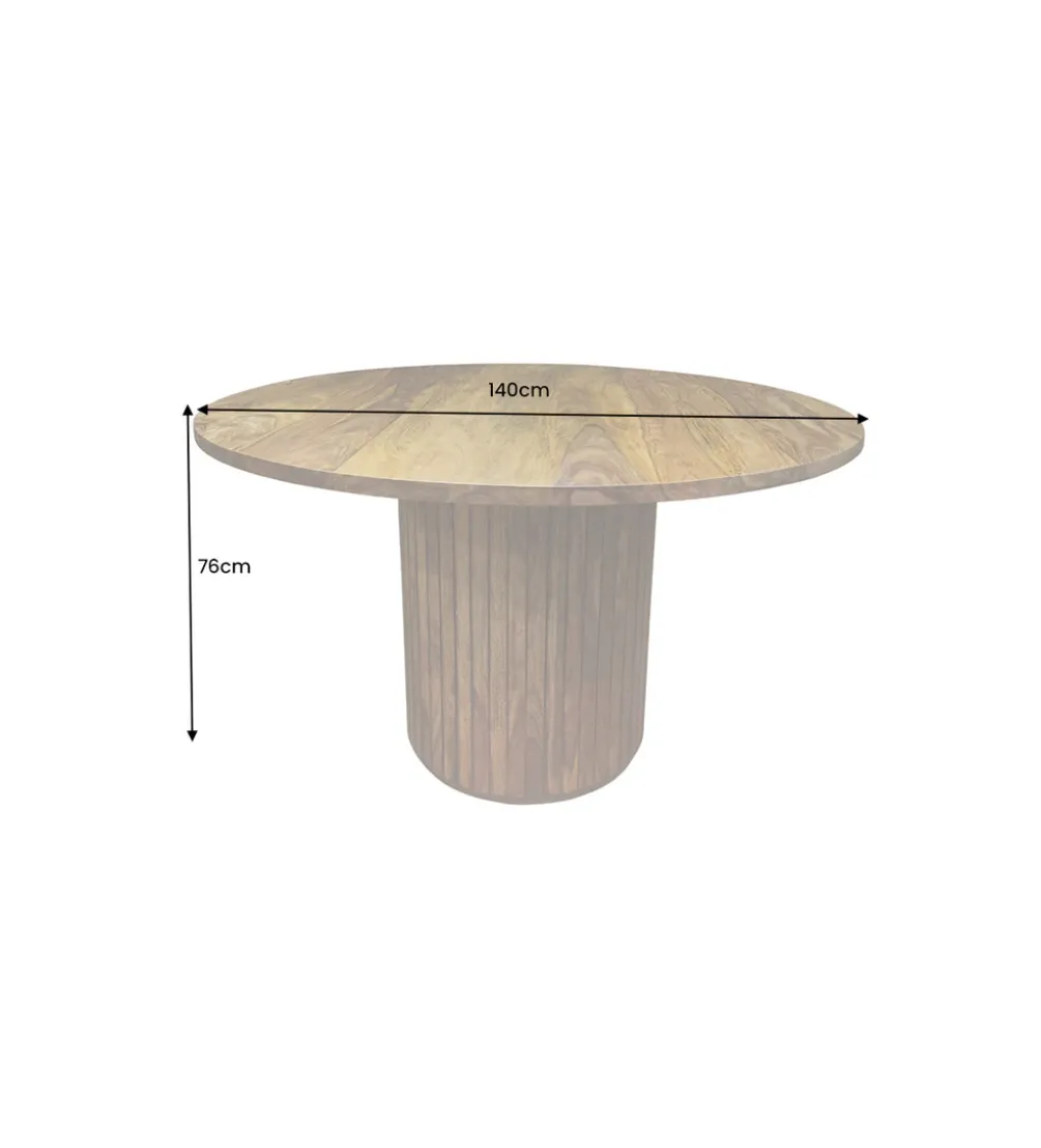 Stół TRES CHIC 140 cm drewno sheesham naturalny
