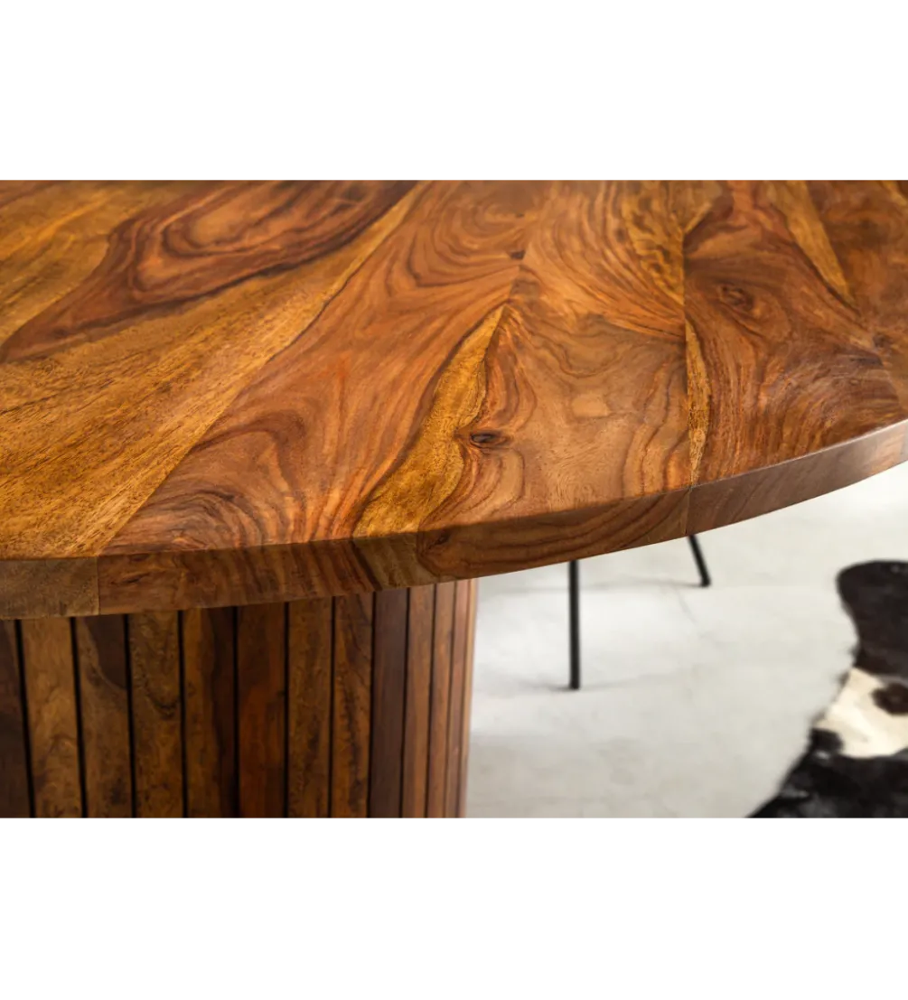 Stół TRES CHIC 120 cm drewno sheesham naturalny