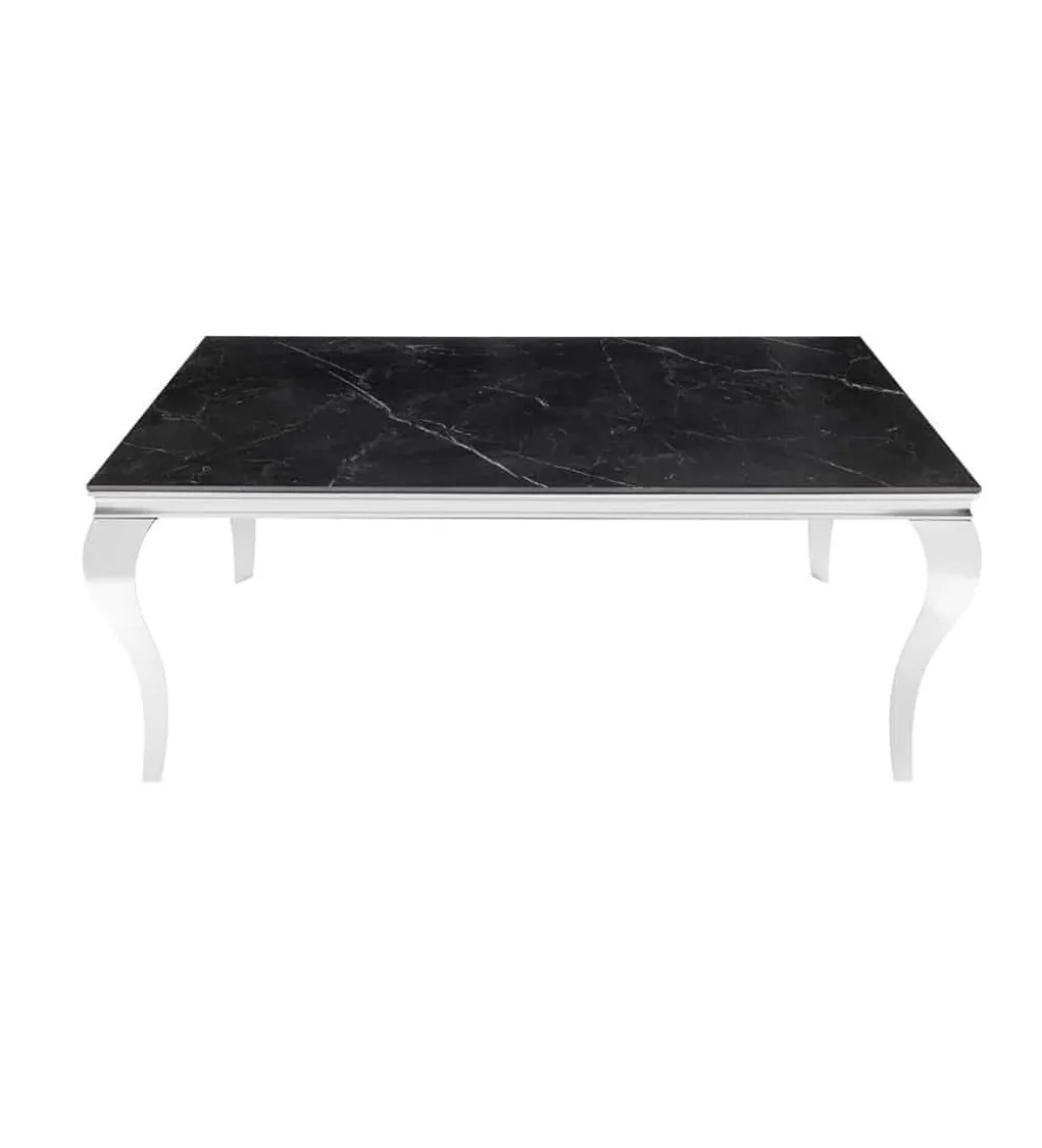 Stół VENETO Modern Barock 180 cm w optyce czarnego marmuru