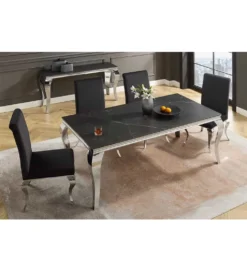 Stół VENETO Modern Barock 180 cm w optyce czarnego marmuru