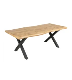 Stół WILD 160 cm nogi X wygląd naturalnego dębu