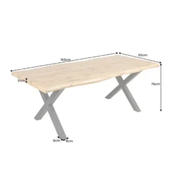 Stół WILD 160 cm nogi  X wygląd naturalnego dębu