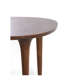 Stół ZALE 120 cm drewno akcja ciemny brązowy