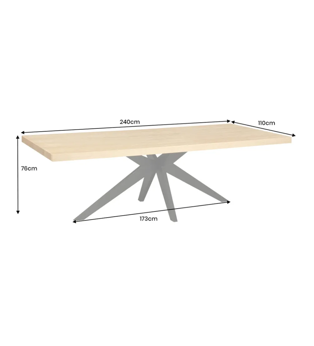 Stół ZEZUS 240 cm kolor naturalnego dębu