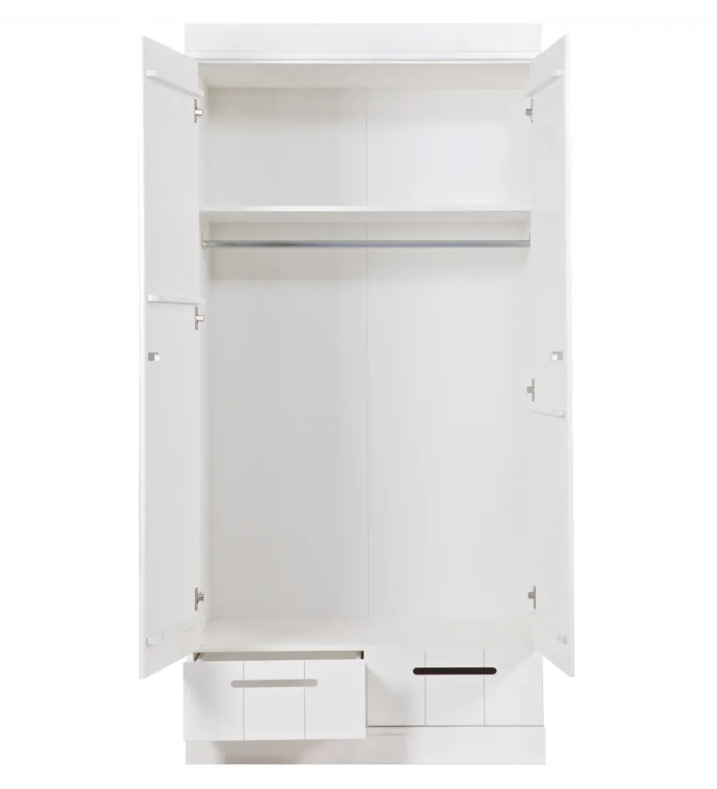Szafa DRAWER 195 x 94 cm drewno sosna biała