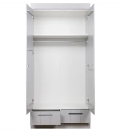 Szafa DRAWER 195 x 94 cm drewno sosna szara