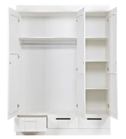 Szafa DRAWER 195 x 140 cm drewno sosna biała