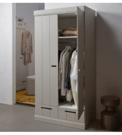 Szafa DRAWER 195 x 94 cm drewno sosna dust