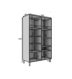 Szafa DULLUM 120 cm biały