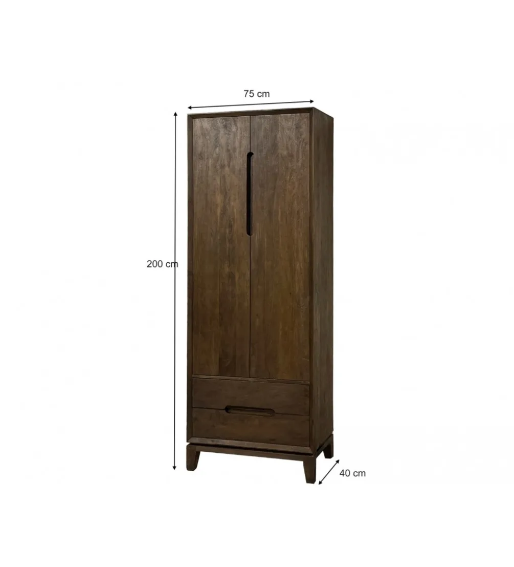 Szafa KORTE 75 cm drewno mango brąz