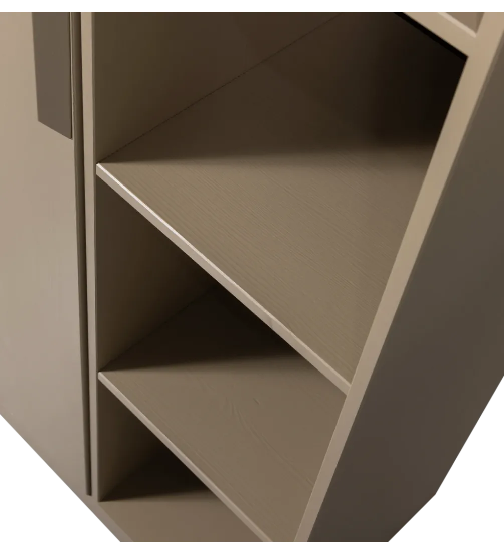 Szafa LOWEN 221 cm drewno sosny piaskowa