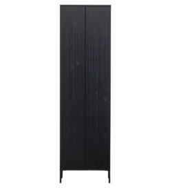 Szafa NEW GRAVURE 210 cm drewno sosny czarna