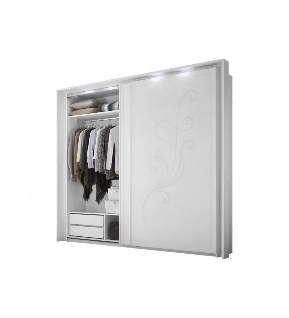 Szafa NIVEA 243 Cm X 230 Cm Biała Z Ozdobnym Nadrukiem