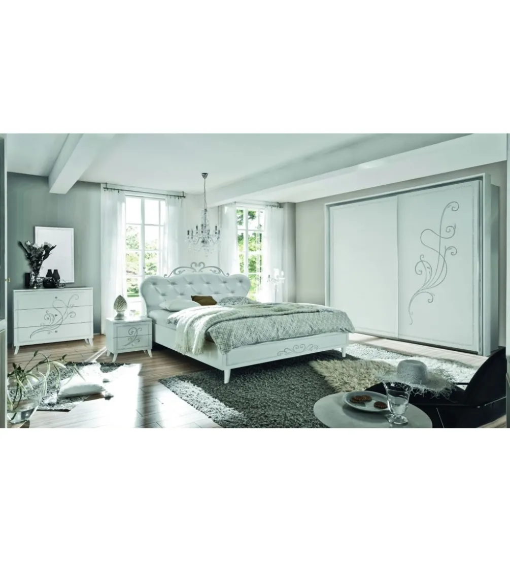 Szafa NIVEA 243 Cm X 230 Cm Biała Z Ozdobnym Nadrukiem