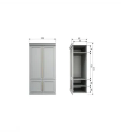 Szafa ORGANIZE 62 cm drewno sosny mist
