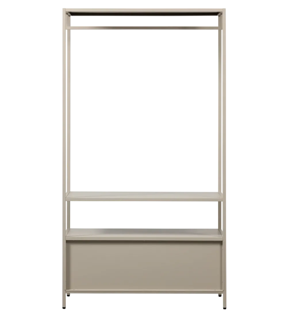 Szafa otwarta FERRIS 185 x 100 cm piaskowa