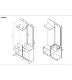 Szafa PERGO 90 cm naturalna