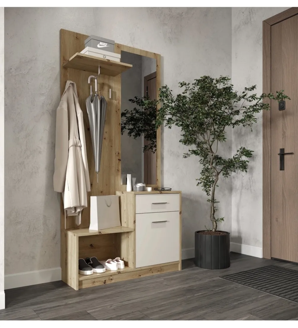 Szafa PERGO 90 cm naturalna biała