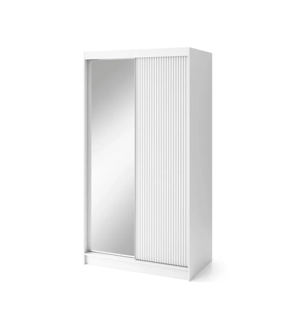 Szafa przesuwna BIANCCO II z lustrem 120 cm biały