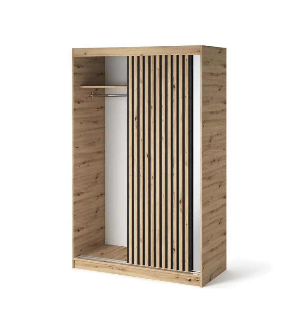 Szafa przesuwna EMERIO II 120 cm kolor dąb artisan