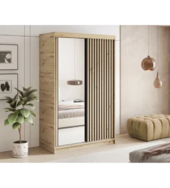 Szafa przesuwna EMERIO II 120 cm kolor dąb artisan