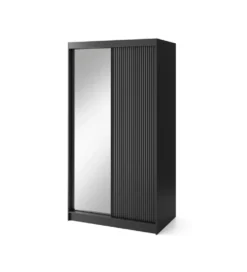 Szafa przesuwna PRESCCO II z lustrem 120 cm czarny