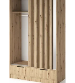 Szafa przesuwna VOODI II 120 cm z lustrem kolor dąb artisan