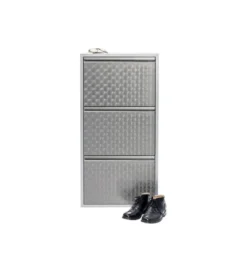 Szafka na buty CARUSO 103 cm srebrna