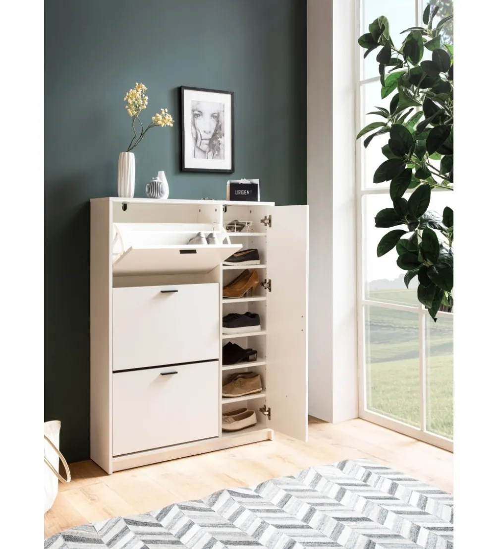 Szafka na buty FLURE II 90 cm biała