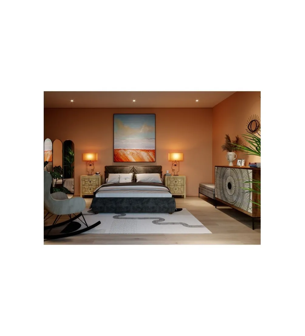 Szafka nocna Alhambra 58 cm złota