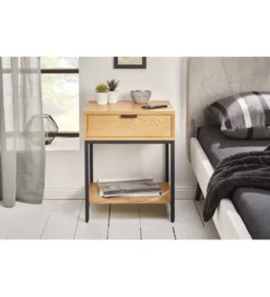 Szafka nocna Elements 40 cm w kolorze dębowym