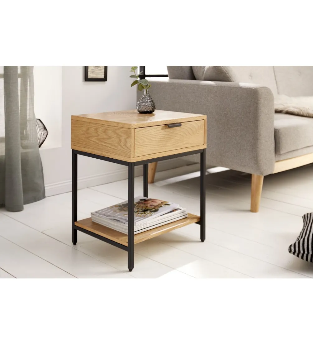 Szafka nocna Elements 40 cm w kolorze dębowym