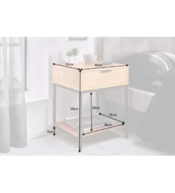 Szafka nocna Elements 40 cm w kolorze dębowym