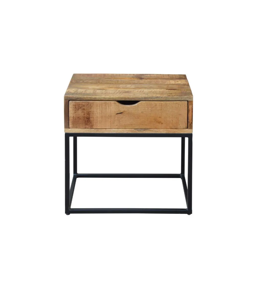 Szafka nocna Iron Craft drewno mango