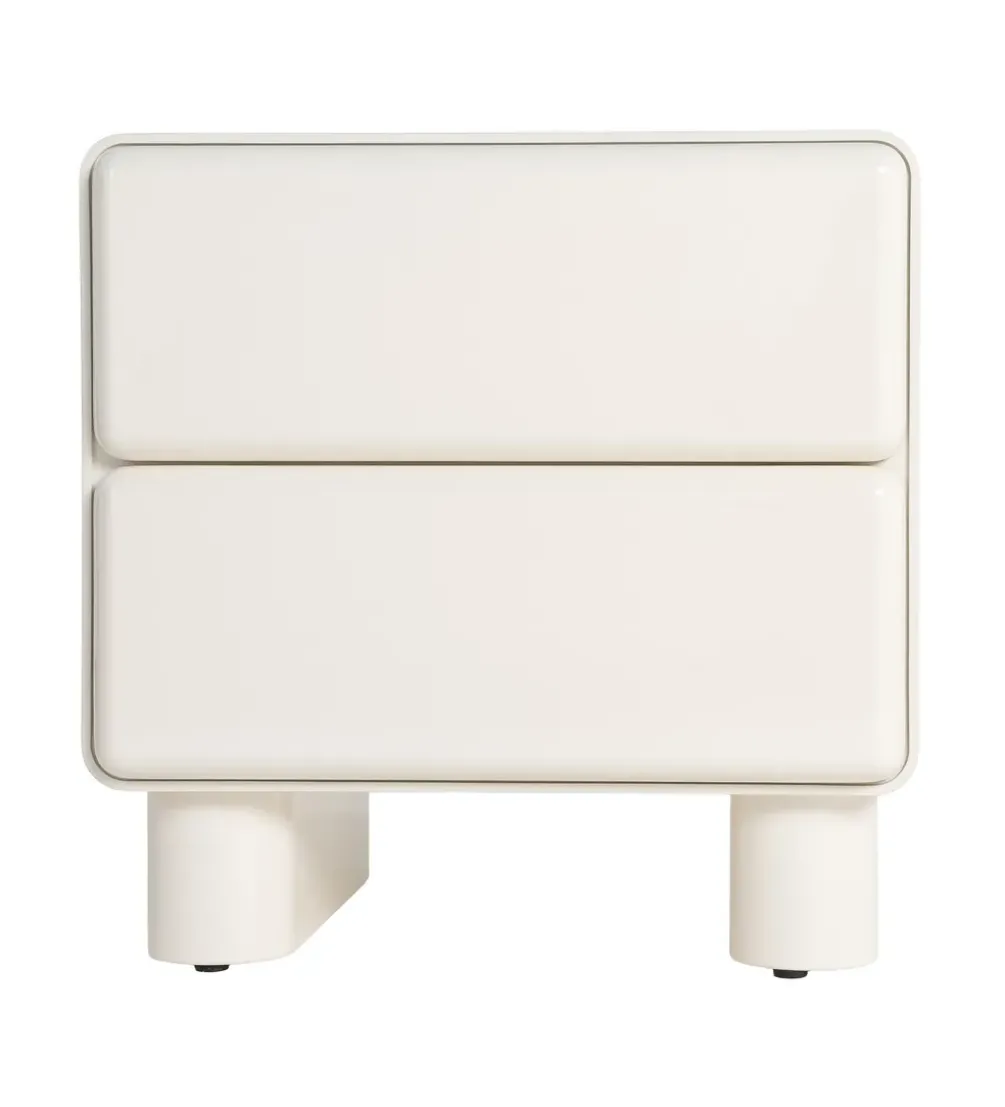 Szafka nocna LACQUER 56 cm kremowa