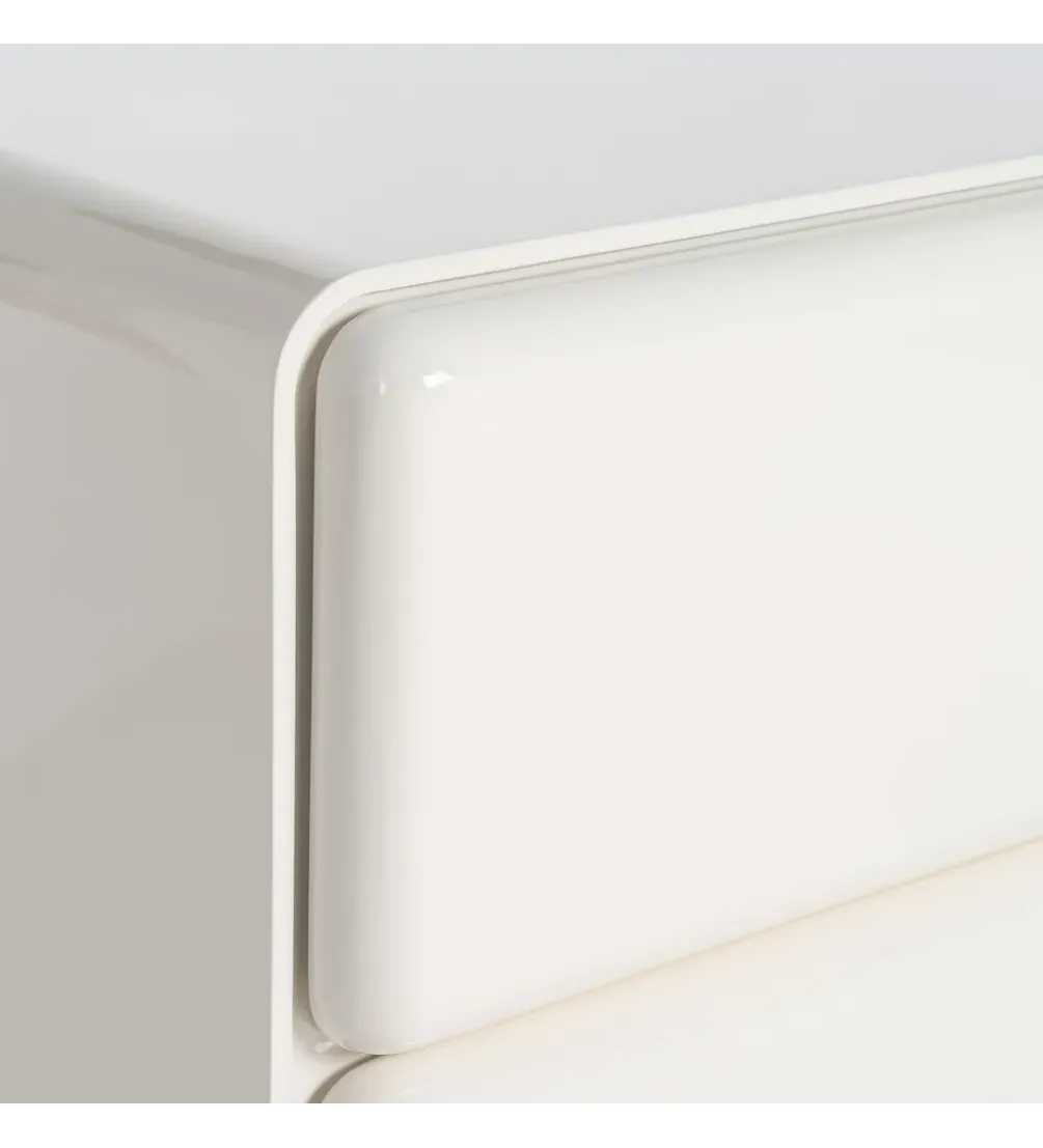 Szafka nocna LACQUER 56 cm kremowa