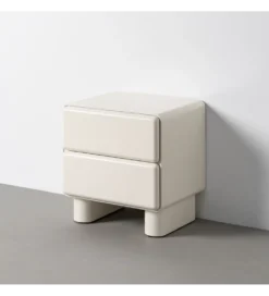 Szafka nocna LACQUER 56 cm kremowa