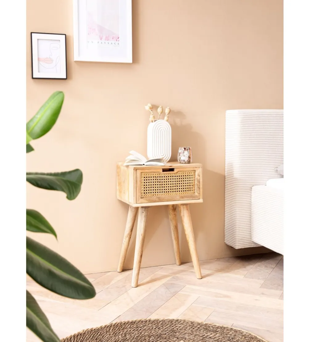 Szafka nocna LIBERTE II 40 cm drewno mango
