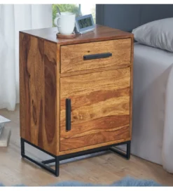 Szafka nocna LORENTE 45 cm drewno sheesham