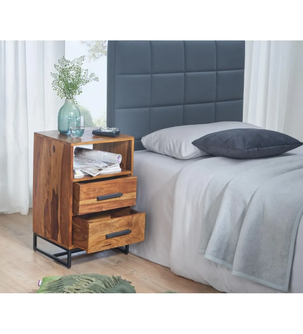 Szafka nocna LORENTE 40 cm drewno sheesham