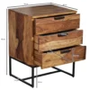 Szafka nocna LORENTE 50 cm drewno sheesham