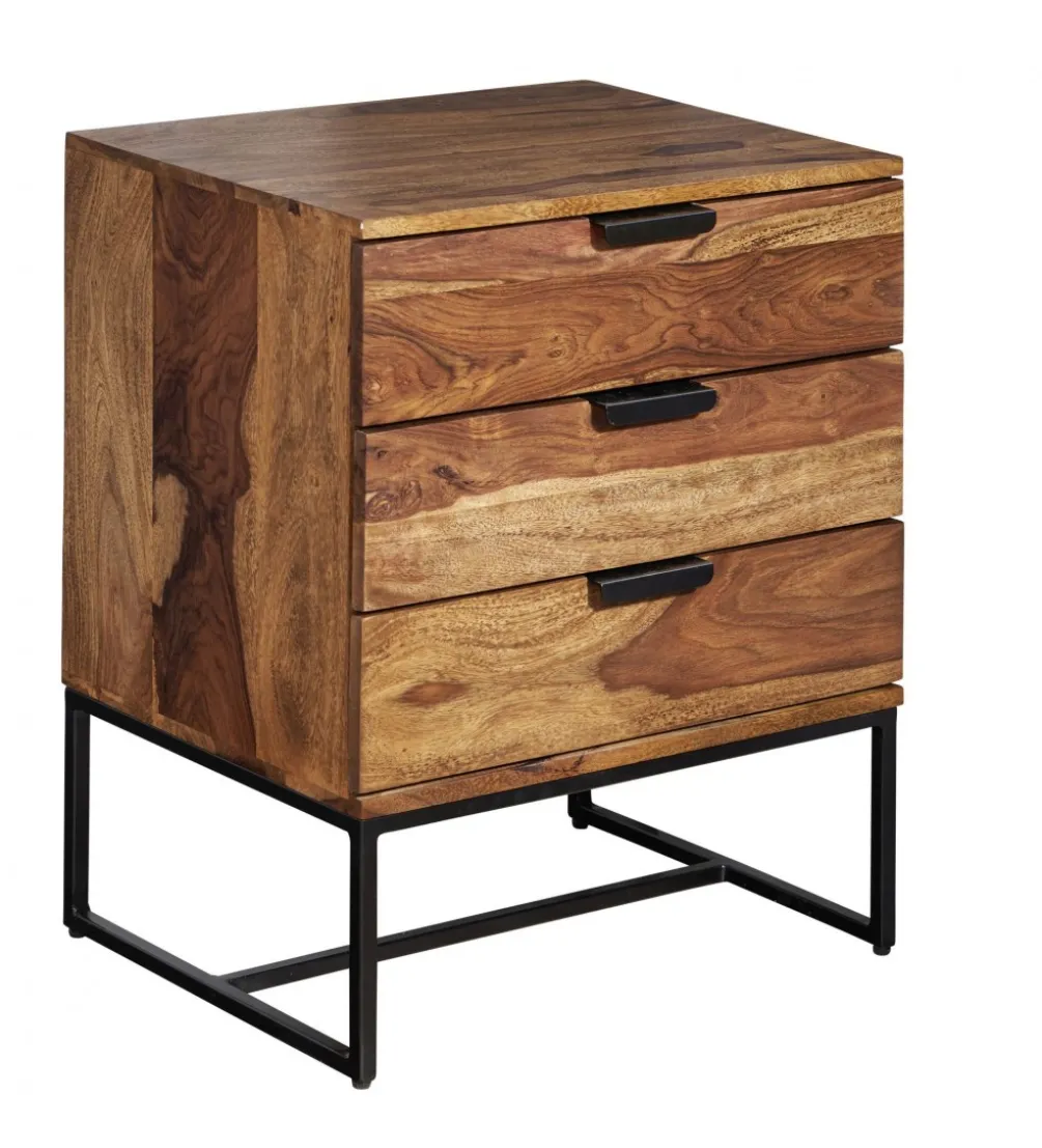 Szafka nocna LORENTE 50 cm drewno sheesham