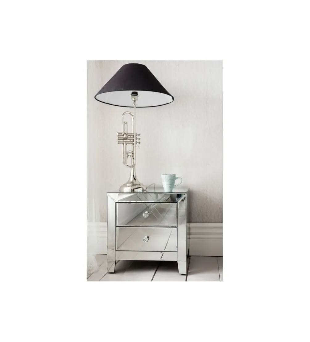 Szafka nocna LUXURY 49 cm transparentny