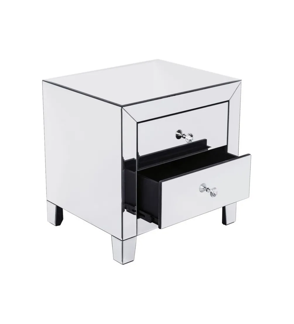 Szafka nocna LUXURY 49 cm transparentny